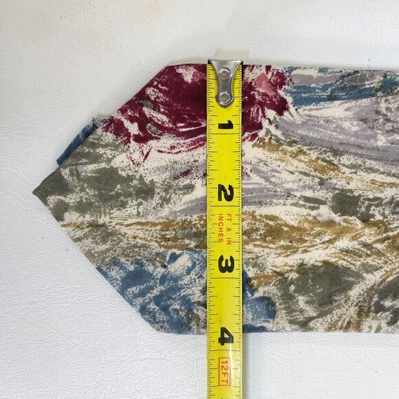 James B. Fairchild Tie Mens Long Necktie Geometric Abstract Silk Vintage - Picture 6 of 6